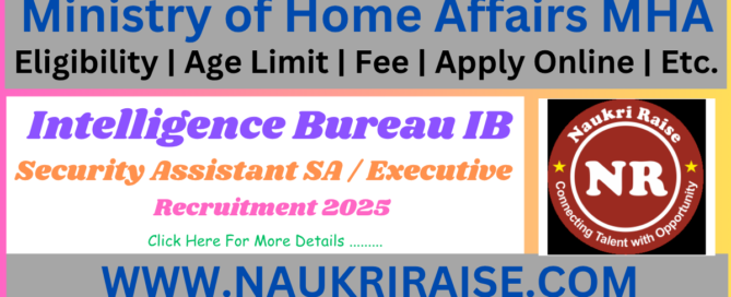 Ministry of home affairs MHA