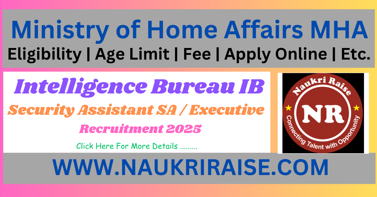 Ministry of home affairs MHA