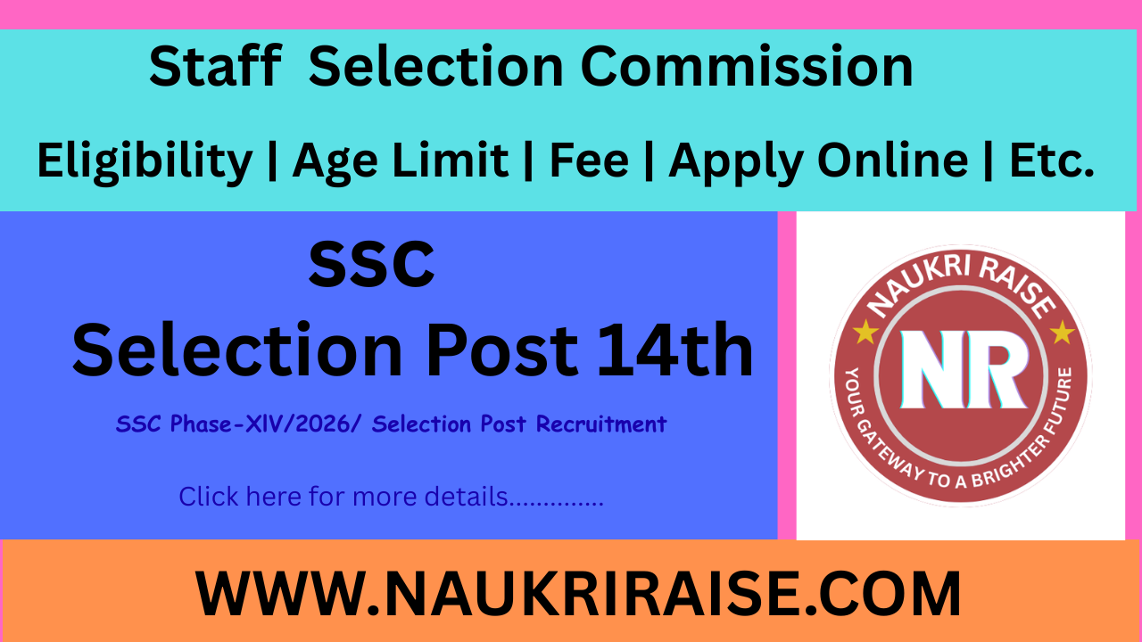 SSC Selection Post 14th Online Apply 2026